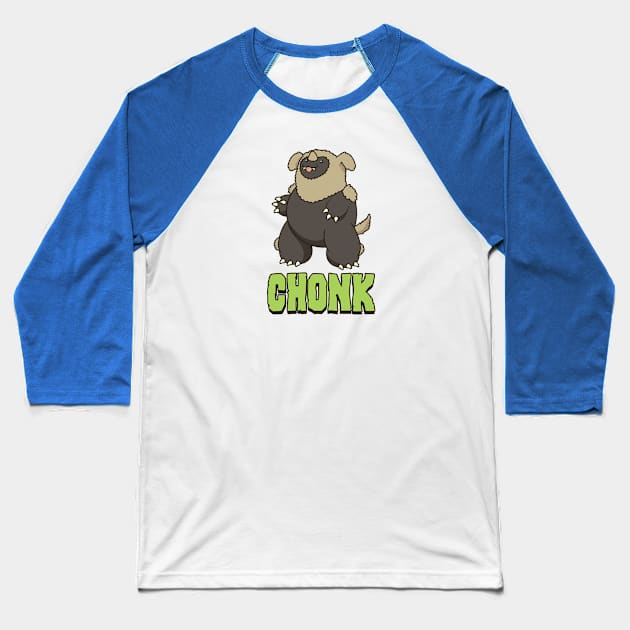 Dog-Man Chonk Baseball T-Shirt by Gridcurrent